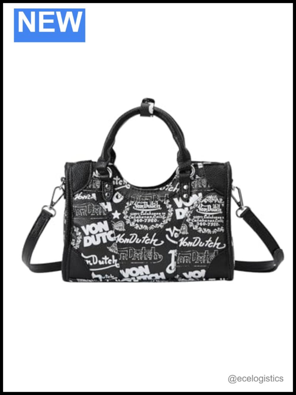 Faux Leather Doctor Bag Vegan Mini Satchel with Studs and Removable Strap
